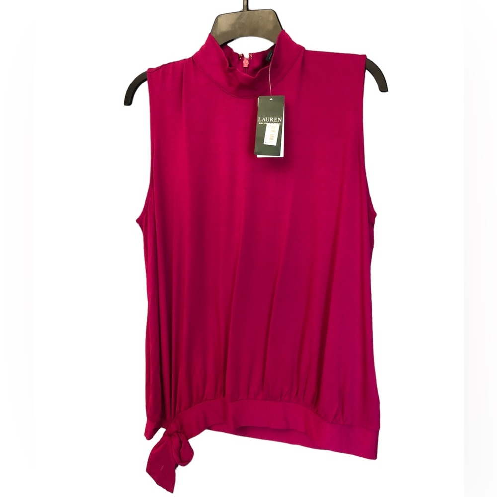 Lauren Ralph Lauren Womens Sleeveless Halter Tie-Waist Top Size XL